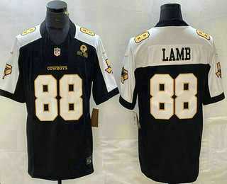 Mens Dallas Cowboys #88 CeeDee Lamb Blue Gold Thanksgiving FUSE Vapor Limited Stitched Jersey->dallas cowboys->NFL Jersey